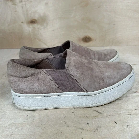 Vince Womens 6.5 Velour Velvet Slip On Athletic Sneaker Shoes Pink - Picture 4 of 7